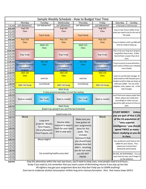 activity schedule weekly templates  allbusinesstemplatescom