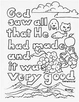 Coloring Bible Pages Kids Genesis Verse Color Animals Print Printable Sheets Toddlers Creation Preschool Adron Mr Verses Children Adult God sketch template