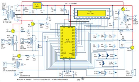 microwave oven schematic circuit diagram techno