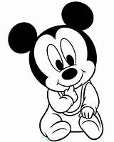 Mickey Mouse Baby Coloring Drawings Choose Board Drawing Easy Pages sketch template