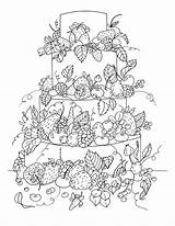 Coloring Pages Cake Fruit Adult Adults Food Big Cakes Chain Cup Colouring Olivier Books Color Printable Mandala Sheets Book Fruits sketch template