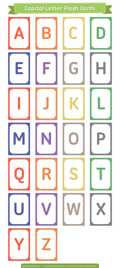 printable capital letter flash cards     format