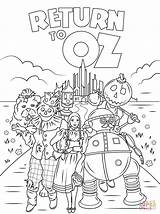 Oz Wizard Coloring Pages Return Printable Color Powerful Drawing Dot Characters Tales Kids sketch template