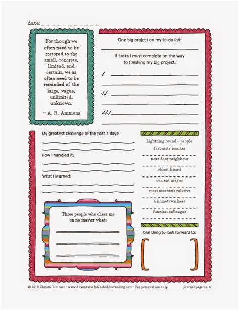 adventures  guided journaling printable guided journal pages undated