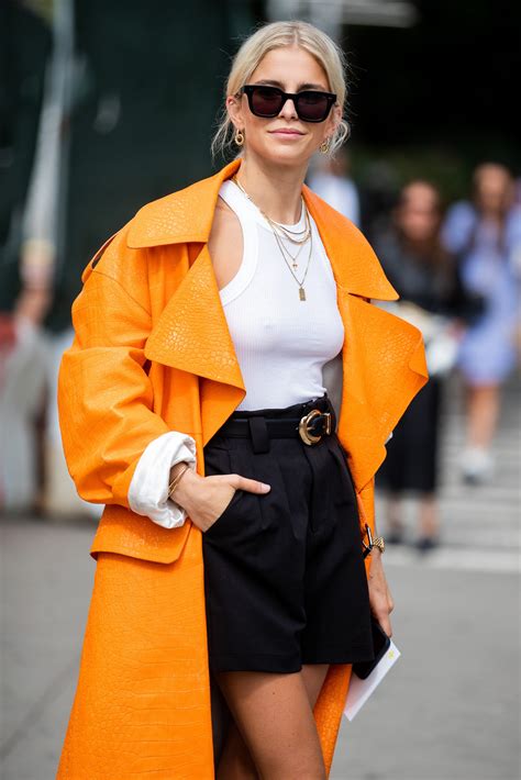 orange clothes  buy  tangerine fashion week color trend  glamour