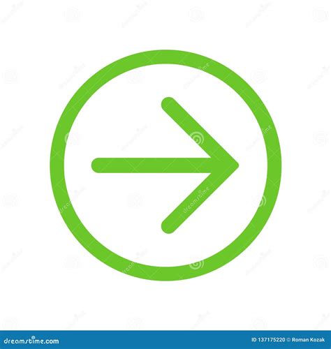 icono siguiente correcto verde  los botones ilustracion del vector