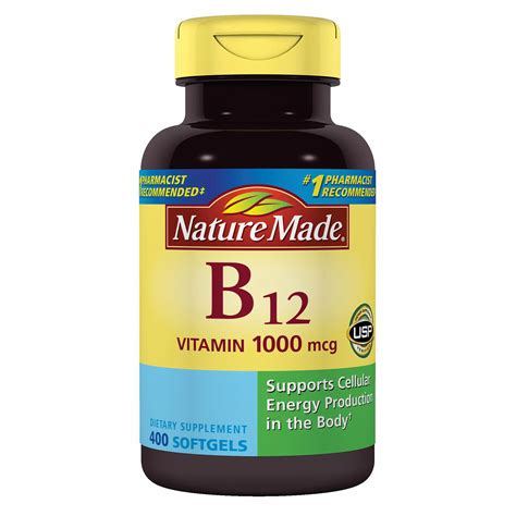 Nature Made Vitamin B12 1 000mcg Softgels 400 Ct Bjs Wholesale Club