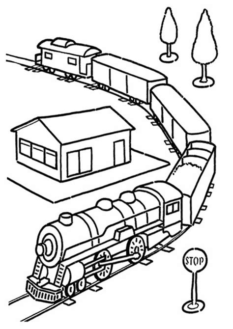 easy  print train coloring pages tulamama