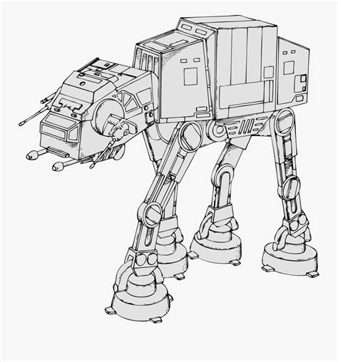 star wars walker coloring page  transparent clipart clipartkey