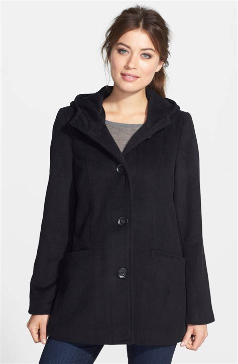 gallery hooded wool blend coat   nordstrom