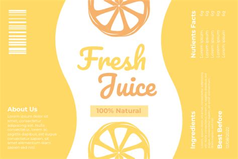 fruit juice labels