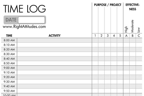 images  printable daily time log daily work log sheet