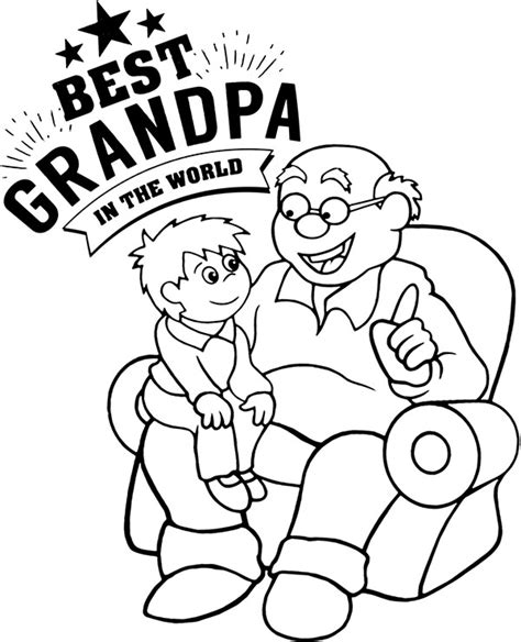 happy birthday grandpa coloring pages