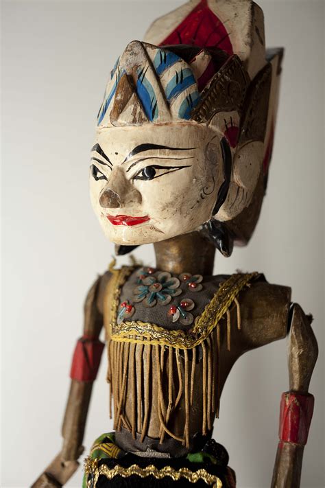 vintage java puppet rod puppet vintage indonesian stick puppet wayang