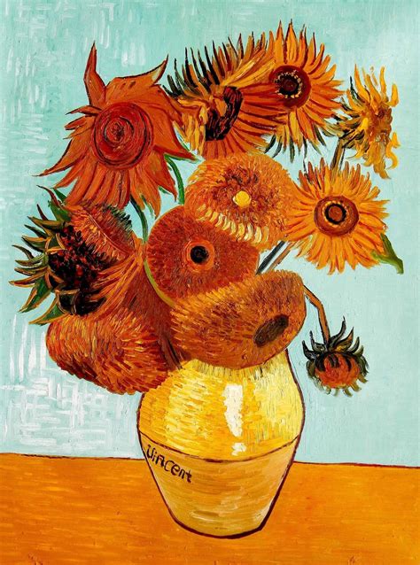vincent van gogh twelve sunflowers  oil painting unique arts