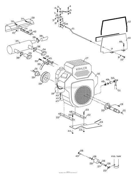 kohler engine parts diagram simplicity  regent hp hydro   mower deck