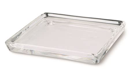 Clear Square Glass Plate 100 Mm X 12 The Candle Emporium