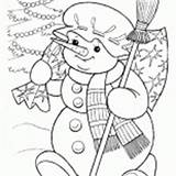 Coloring Snowmen Snowmans Gifts Pages sketch template