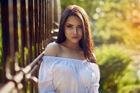 wallpaper face sunlight women outdoors depth of field long hair