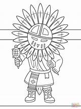 Kachina Doll Coloring Native Pages American Navajo Indian Drawing Printables Printable India Blanket Designs Americans Flag Books Kokopelli Archaeology Pueblo sketch template