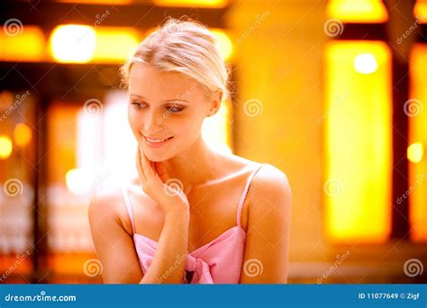 Portrait Of Beautiful Fair Haired Girl Stock Image Image Of Interior