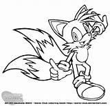 Tails Sonic Coloring Club Book sketch template