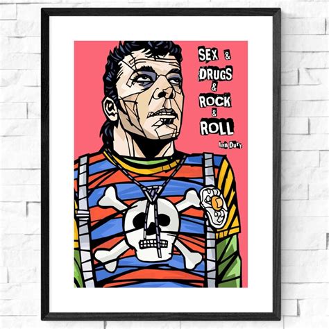 ian dury art print sex and drugs and rock and roll etsy