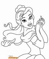 Coloring Belle Pages Beast Beauty Disney sketch template