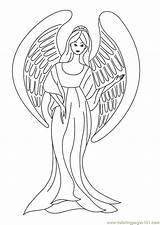 Angel Coloring Pages Printable Angels Cute Adult Sheets Kids Dark Fairy Drawing Wings Colouring Godmother Color Print Library Clipart Popular sketch template