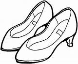 Coloring Shoes Lady Beautiful sketch template