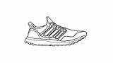 Boost Adidas Ultra Coloring Shoes Yeezy Pages Sketch Drawing Template Sketches Paintingvalley sketch template