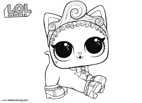 lol doll cat coloring page coloring pages