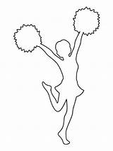 Cheerleader Printable Coloring Cheer Pages Outline Cheerleading Pattern Clipart Template Crafts Patternuniverse Cheerleaders Use Stencils Templates Sports Girls Stencil Print sketch template