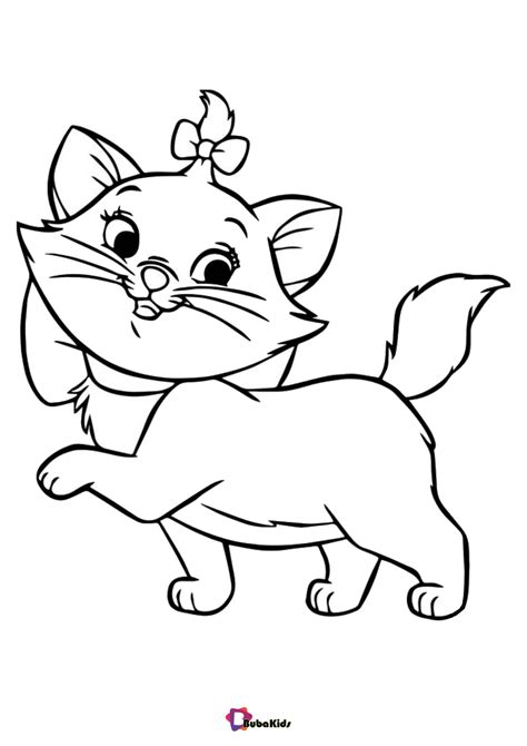 cut lovely cat coloring page bubakidscom