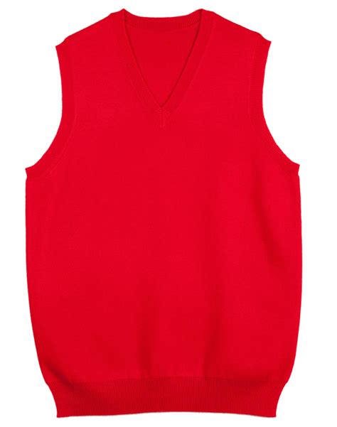 womens knitwear vest red uniform edit