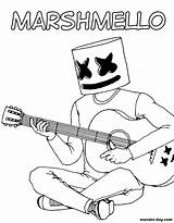 Marshmello Marshmallow sketch template