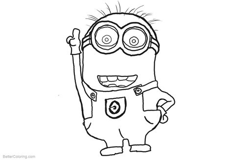 despicable  minion coloring pages lineart  printable coloring pages
