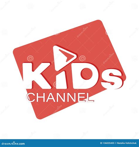 kids channel logo design   childrens channel stock vector