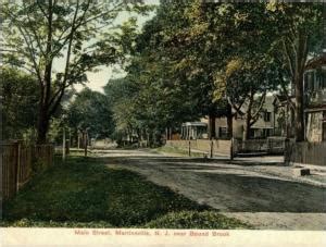 main st martinsville  jersey nj repro vintage postcard