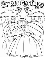 Coloring Spring Pages Time Raindrops Printable First Rain Kids Grade Weather Color Sheets Getcolorings Comments Print Getdrawings sketch template