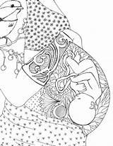 Pregnancy Adulte Naissance Mandalas Embarazo Birthing sketch template