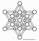 Sacred Merkaba Metatron Getcolorings Geometrical sketch template