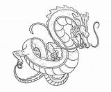 Shenron Dragon Coloring Pages Bw sketch template