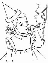 Birthday Coloring Pages Party Kids Printable Color Happy Cards Horn Sheets Colouring Parties Book Fun Annoying Orange Coloringhome Girls Activities sketch template