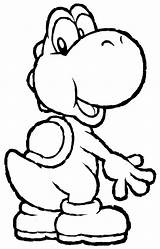 Mario Yoshi Coloring Pages Super Cute Getdrawings sketch template