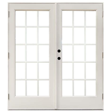 mp doors      fiberglass smooth white  hand outswing hinged patio door