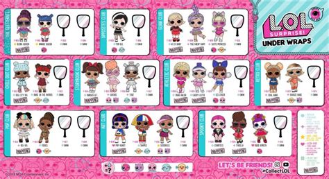 lol surprise series  eye spy dolls tots wave  collector guide list