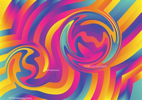 abstract pink blue  yellow gradient ripple lines background vector eps