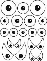 Eyes Printable Monster Paper Template Templates Clipart Eye Fish Plate Crafts Halloween Coloring Kids Wordpress Spooky Cut Monsters Craft Face sketch template