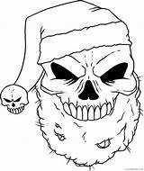 Pages Scary Coloring Coloring4free Santa Skull Related Posts sketch template